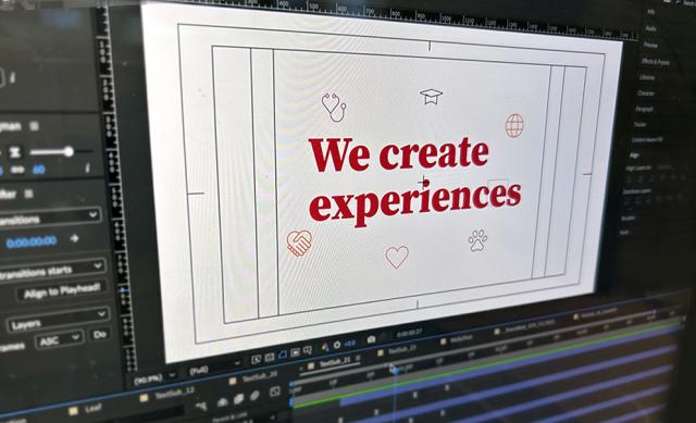 screenshot of motion graphics being created