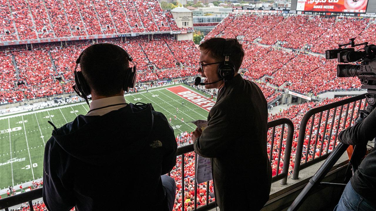 Ohio State third-year journalism student Tyler Danburg was on the call for the Buckeyes game against Penn State earlier this year